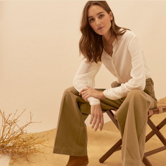 NEW ba&sh 100% Cotton Samy Blouse White Ecru XS, 0 - Picture 7 of 11